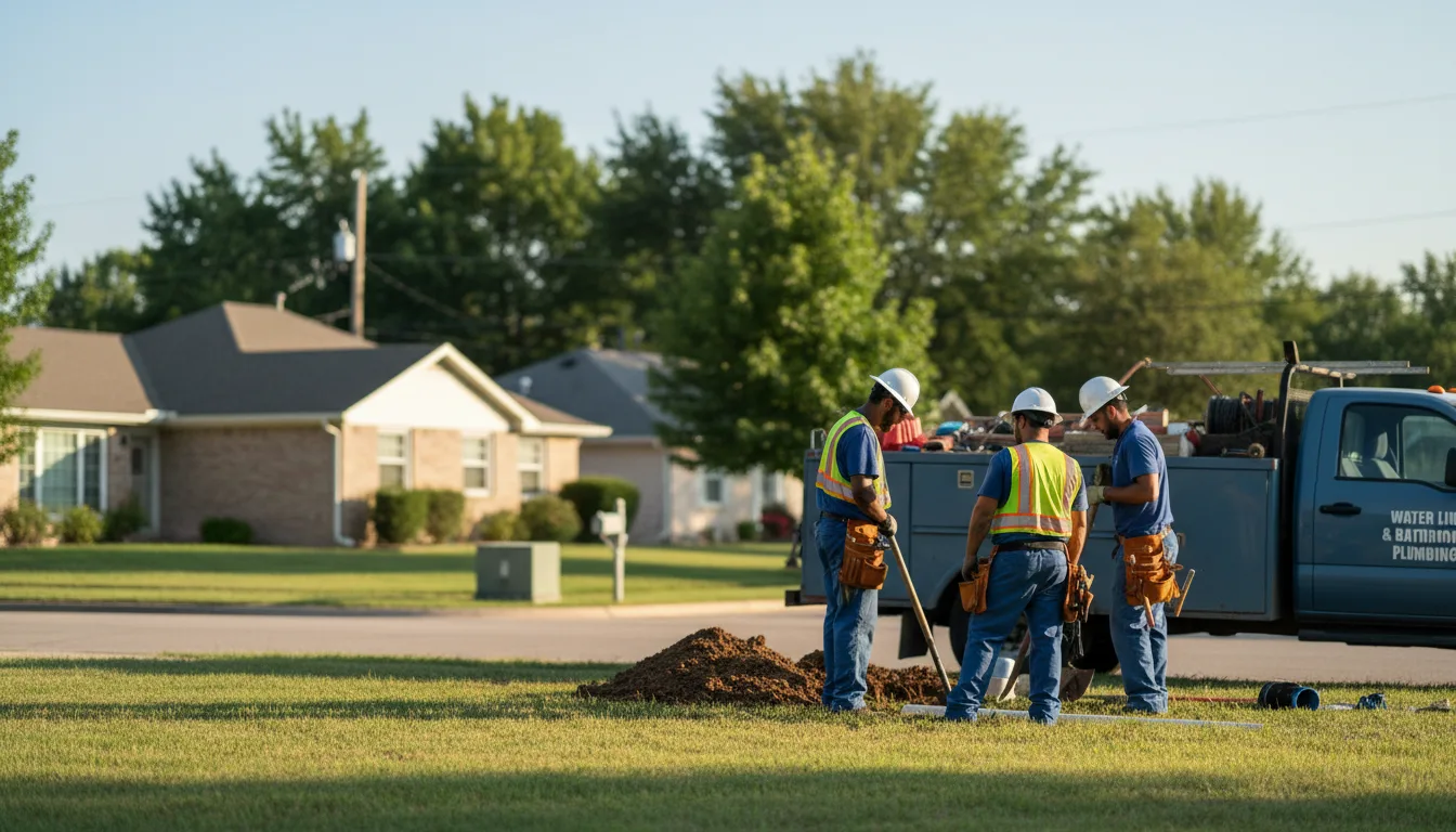 Residential water line and bathroom plumbing service in Cambridge, OH